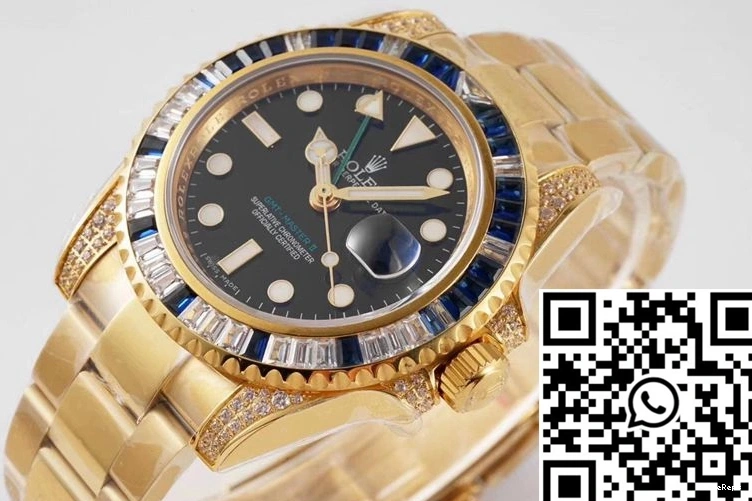 Master Blue II White GMT Rolex Factory ROF Diamond SAru 116758 1003